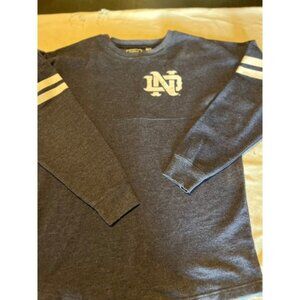 Notre Dame Fighting Irish NCAA Top‎ Gray Long Sleeve Spirit Jersey